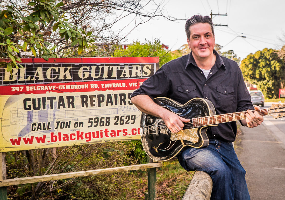 Jon Free, Proprietor: Black Guitars. Photo by Naomi Creek