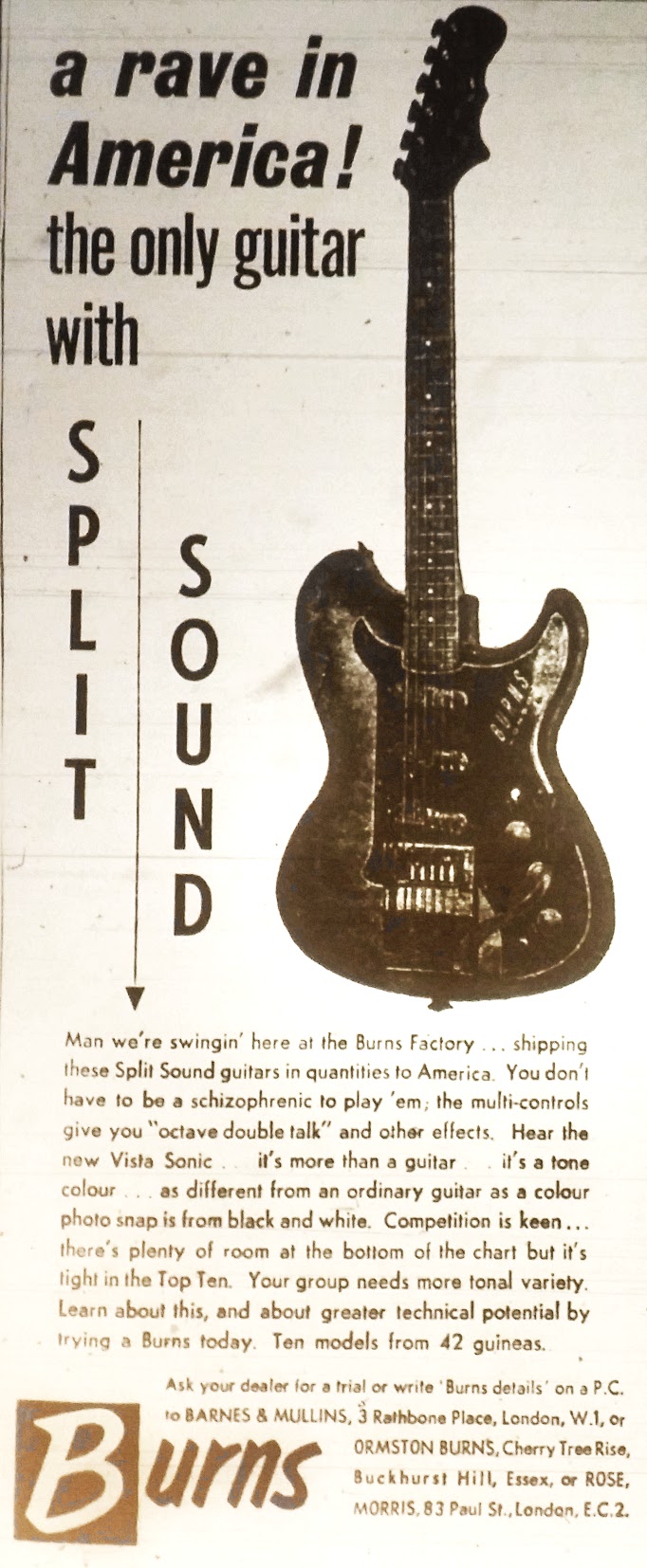 Burns Split Sound advert