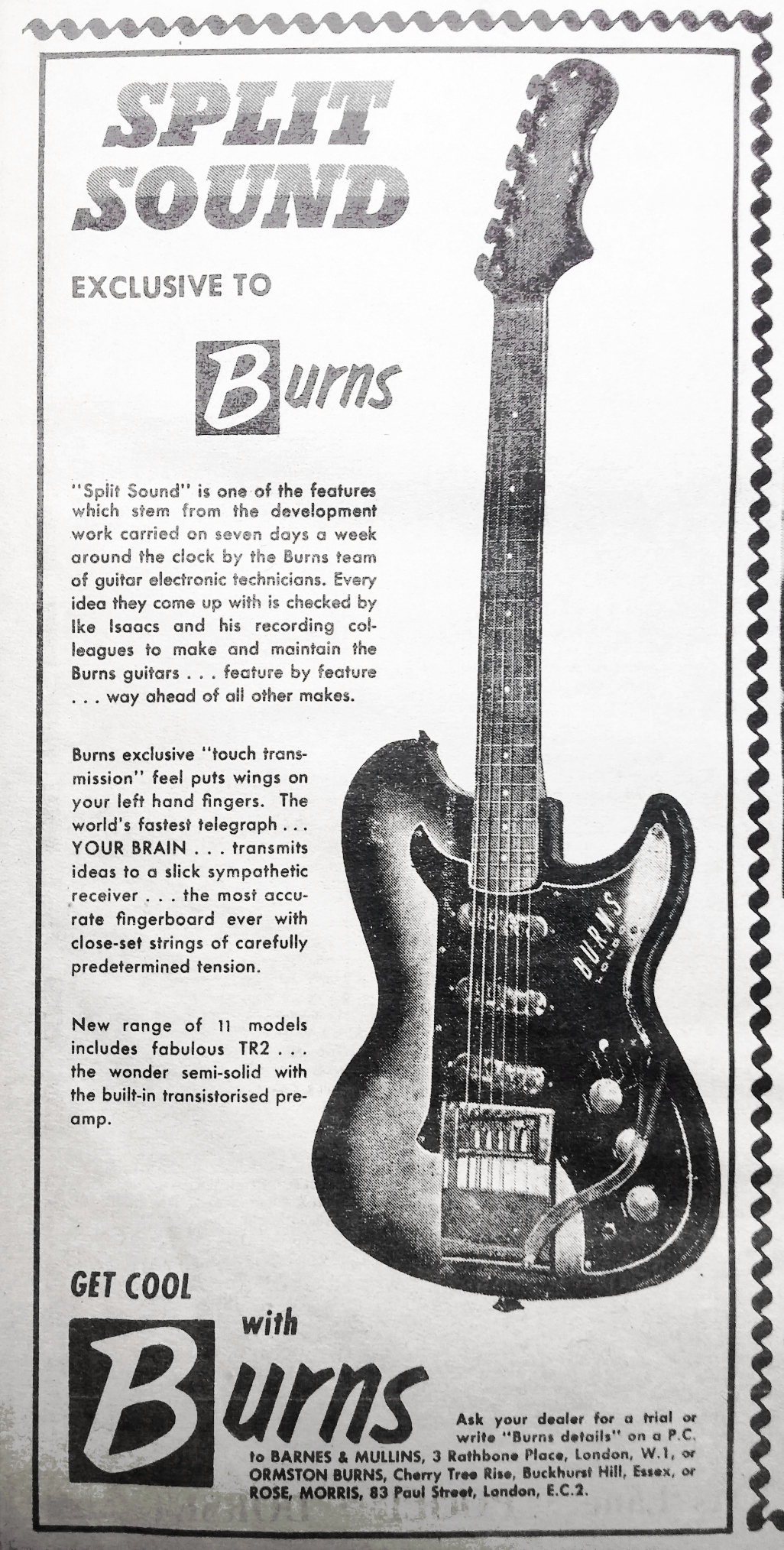 Burns Split Sound advert