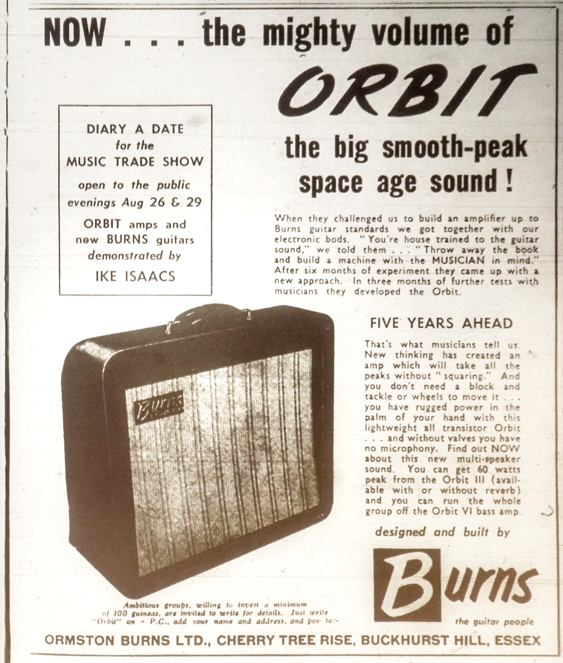 Burns Orbit advert