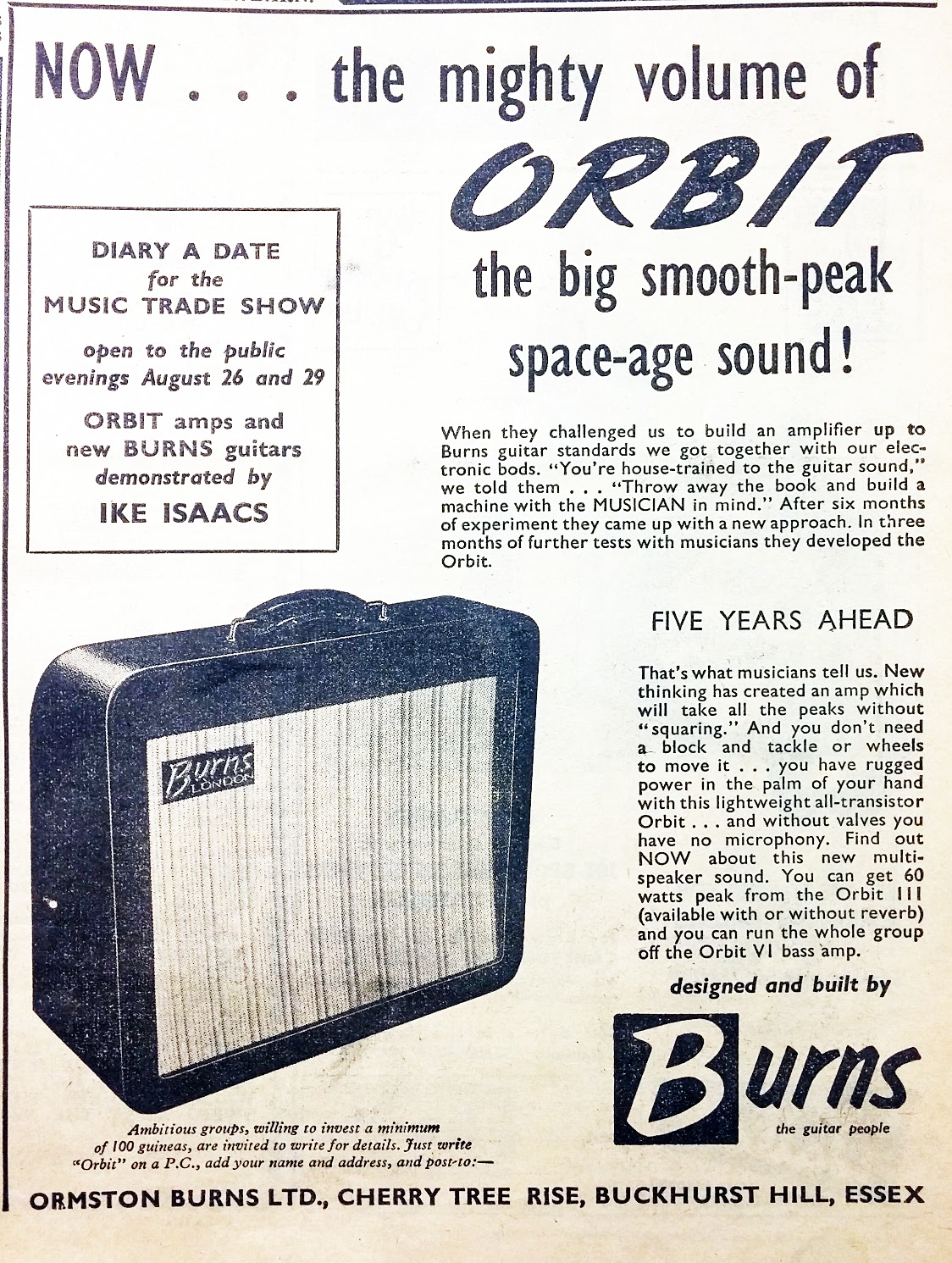 Burns Orbit advert