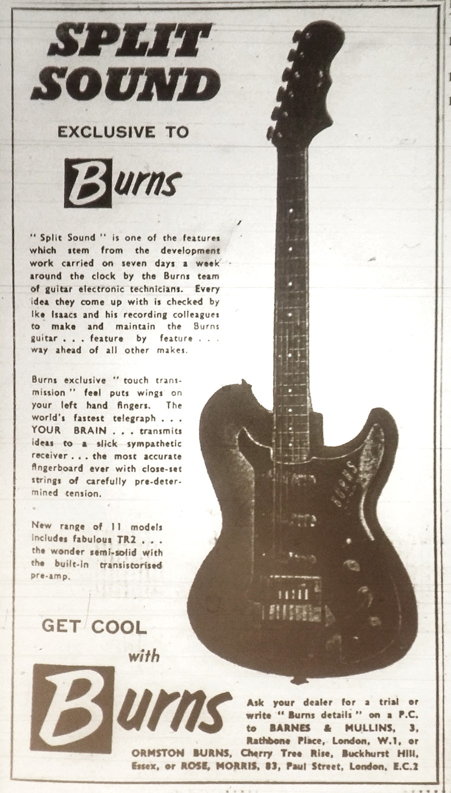 Burns Split Sound advert