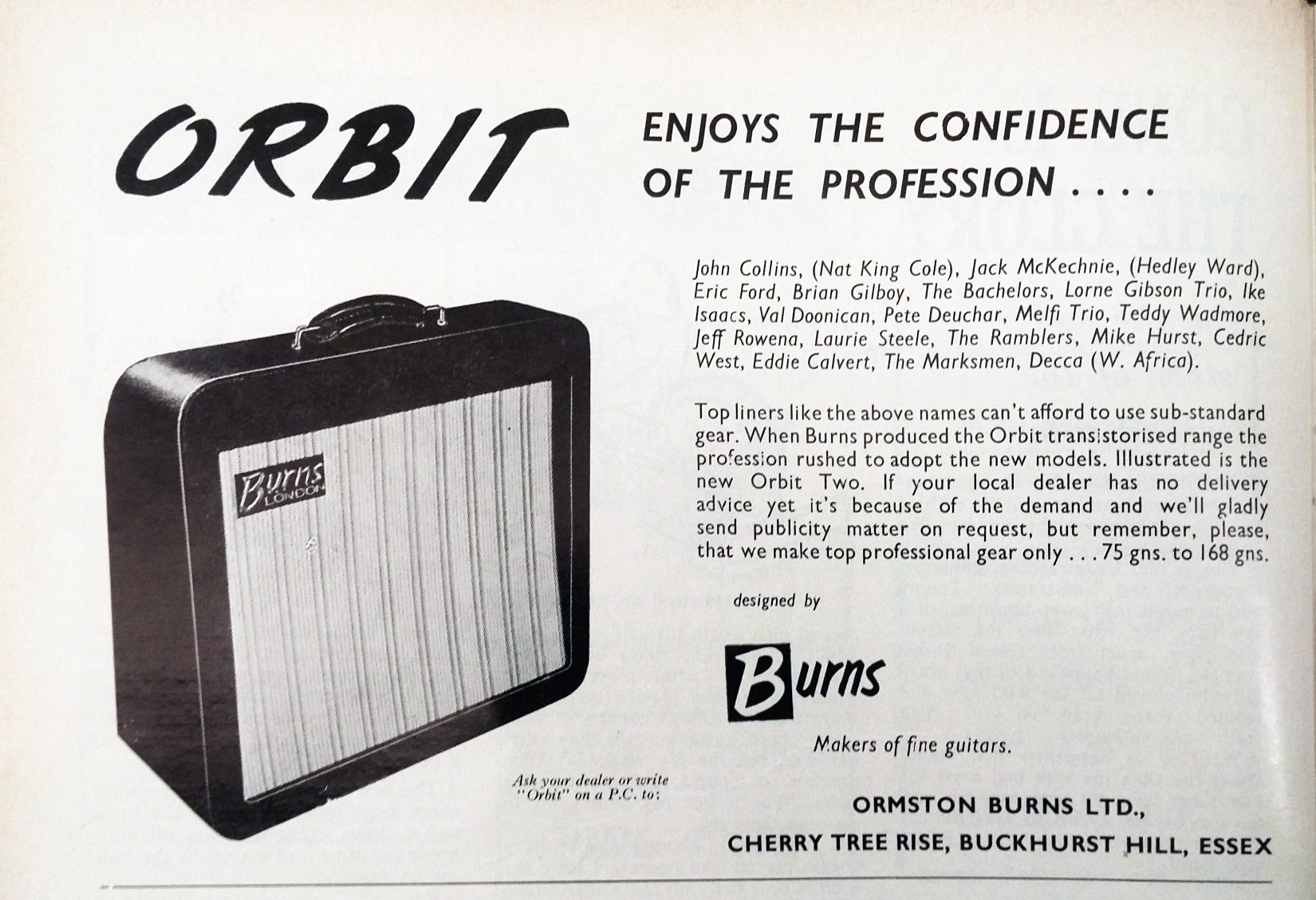 Burns Orbit advert