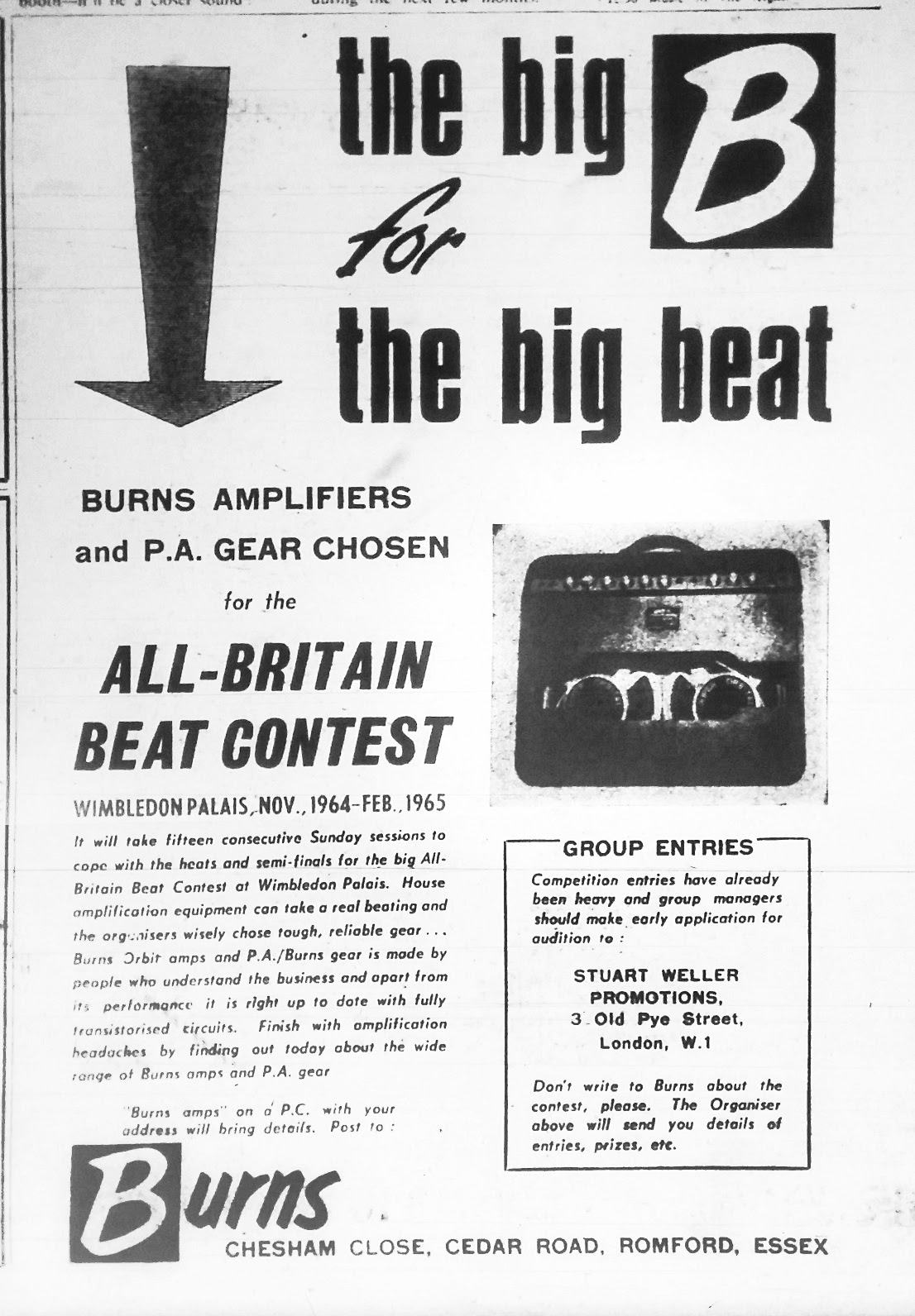 Burns Big Beat advert